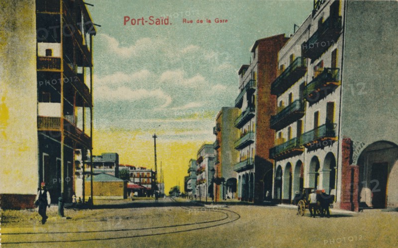 'Port-Said. Rue de la Gare', c1900. Artist: Unknown.