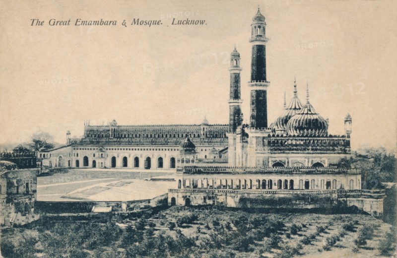 'The Great Emambara & Mosque. Lucknow', c1900. Artist: Unknown.