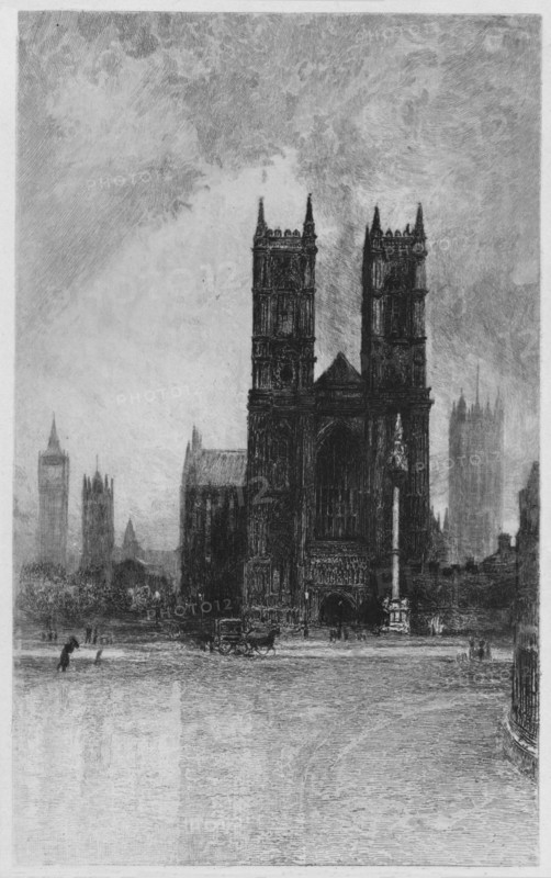 'The Towers of Westminster', c1897. Artist: Francis S Walker.