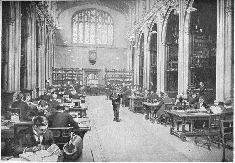 Reading room, Guildhall Library, City of London, c1903 (1903). Artist: Unknown.
