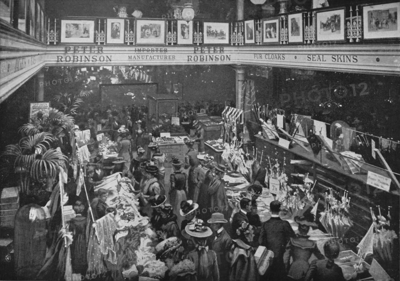 A sale day at Peter Robinson's department store, Oxford Street, London, c1903 (1903). Artist: Unknown.
