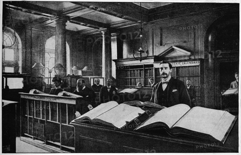 Public search room at the Probate Registry, Somerset House, London, c1901 (1901). Artist: Unknown.