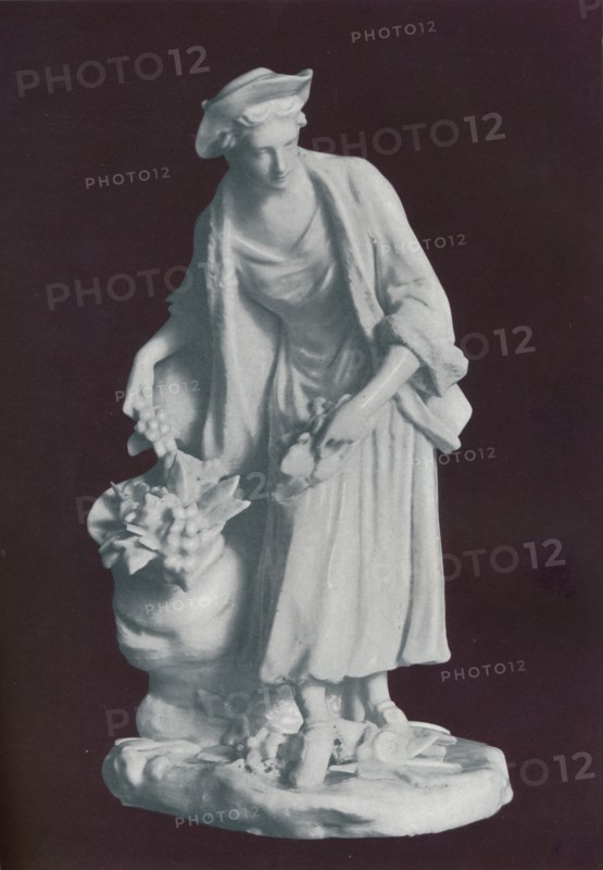 White Chelsea Porcelain gardener's companion figure, c1770. Artist: Unknown.