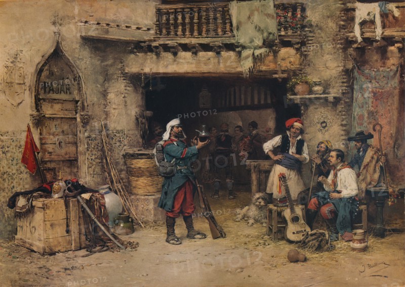 'In the Guardroom', c1904, (1938). Artist: José Benlliure y Gil.