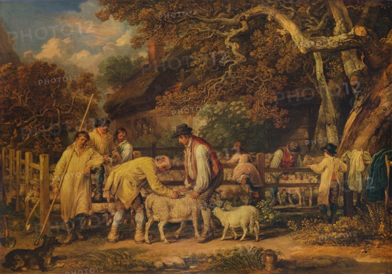 'Sheep Shearing', 1828, (1938). Artist: James Ward.