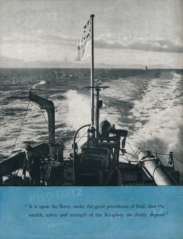 View from the stern of a British warship, c1940 (1943). Artist: Unknown.