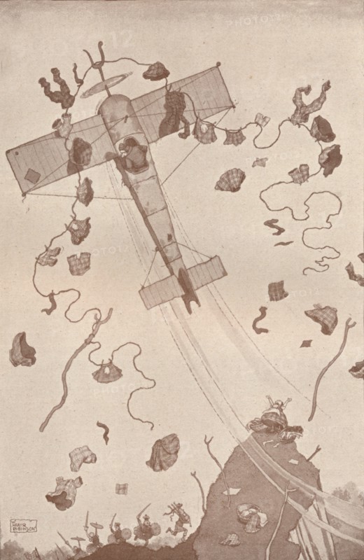 'More Crime in the Air', c1918 (1919). Artist: W Heath Robinson.