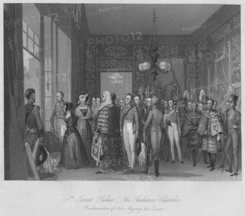 'St. James' Palace. The Audience Chamber', c1841. Artist: Henry Melville.