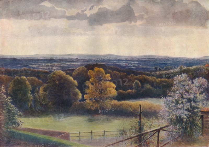 'View from Coneyhurst Hill, Ewehurst', 1911, (1914). Artist: James S Ogilvy.