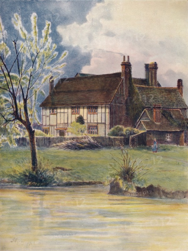 'Newdigate Old Place', 1912, (1914). Artist: James S Ogilvy.