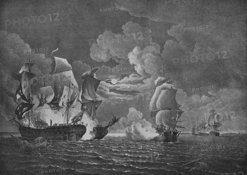 'Victory of Paul Jones', c1780. Artist: Richard Paton.