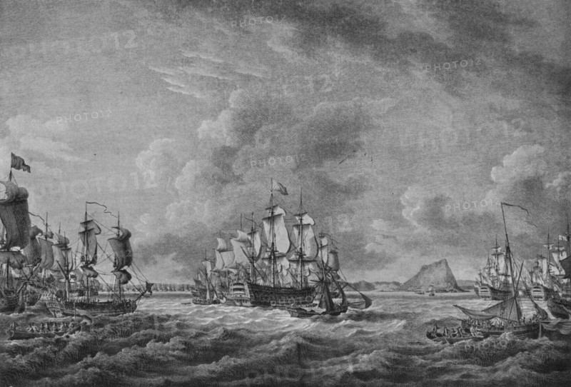 'Howe at Gibraltar', c1785. Artist: Richard Paton.