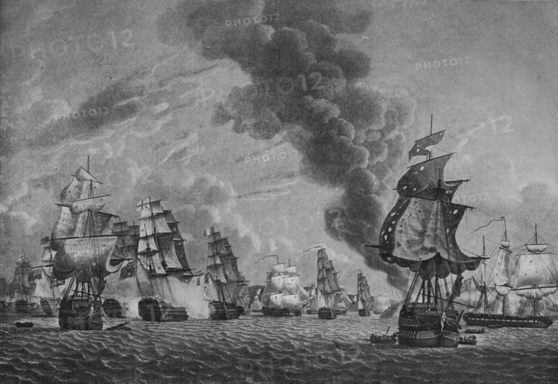 'Bridport off L'Orient', c1796. Artist: Robert Dodd.