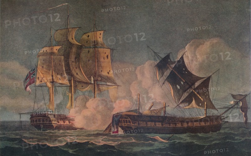 'Capture of the Forte', c1800. Artist: Thomas Whitcombe.