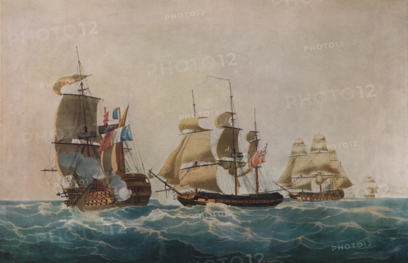 'Capture of the Guillaume Tell', c1805. Artist: Nicholas Pocock.