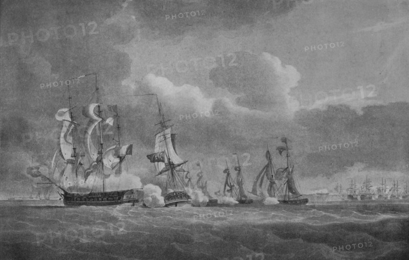 'Daring Action of Lord Cochrane', c1807. Artist: Nicholas Pocock.