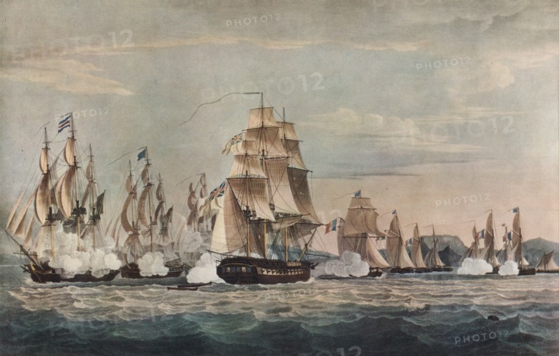 'Capture of the Sparviére', c1811. Artist: Nicholas Pocock.
