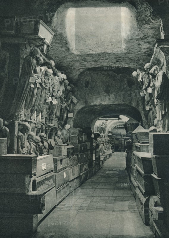 Catacombs of the Capuchins, Palermo, Sicily, Italy, 1927. Artist: Eugen Poppel.