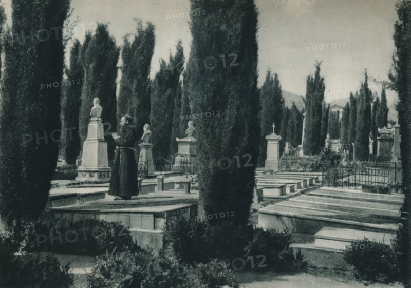 Part of the cemetery, Palermo, Sicily, Italy, 1927. Artist: Eugen Poppel.