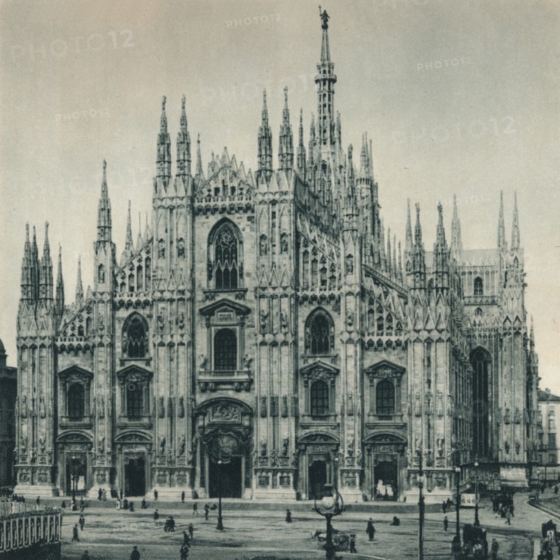 Facade of the Duomo, Milan, Italy, 1927. Artist: Eugen Poppel.