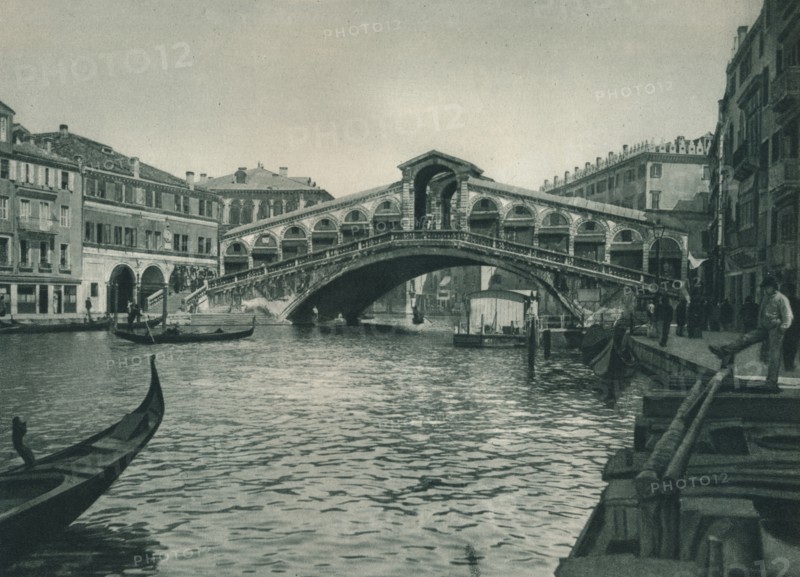 Rialto Bridge, Venice, Italy, 1927. Artist: Eugen Poppel.
