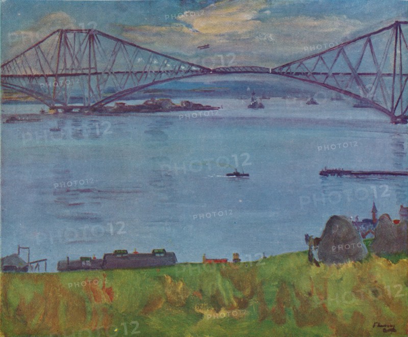 'The Forth Bridge', 1914, (1918). Artist: Sir John Lavery.