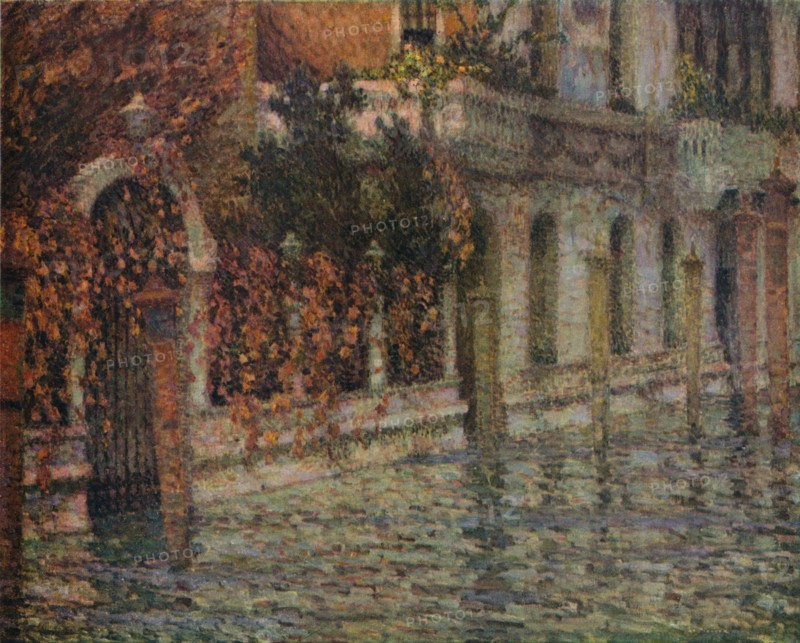 Le Palais Blanc, Automne, Venise', c1906, (1918). Artist: Henri Eugene Le Sidaner.