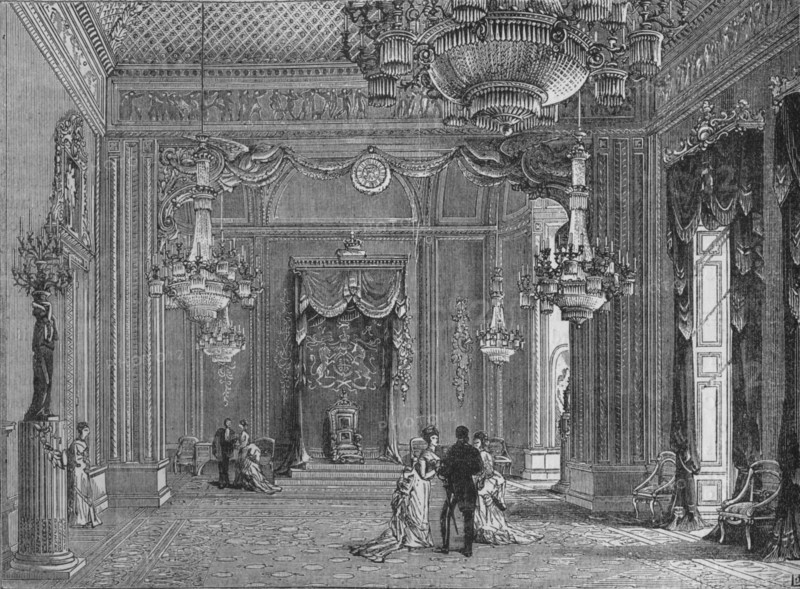 The Throne Room, Buckingham Palace, Westminster, London, c1875 (1878). Artist: Unknown.