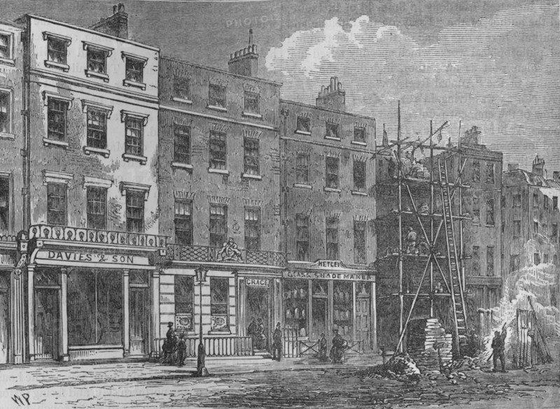 Wigmore Street, Westminster, London, 1820 (1878). Artist: Thomas Hosmer Shepherd.