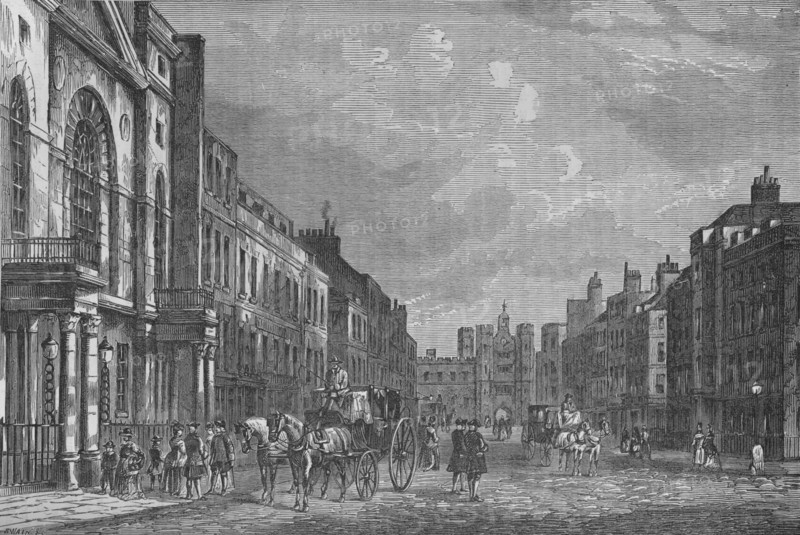 St James's Street, Westminster, London, in 1750, c1800 (1878). Artist: Unknown.