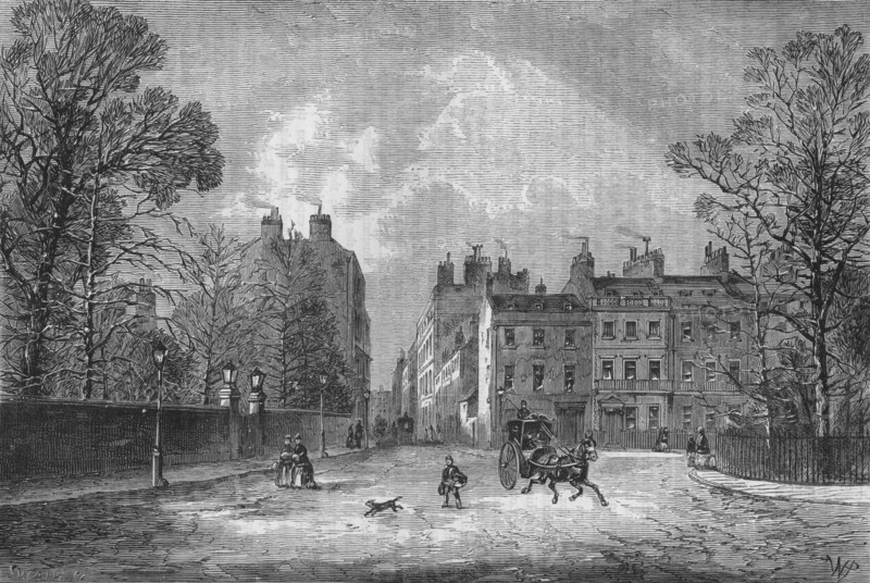 Berkeley Square, Westminster, London, c1850 (1878). Artist: Unknown.