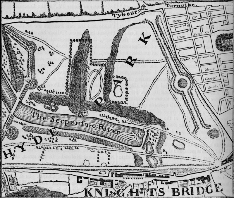 Map of Hyde Park, London, 1748 (1878). Artist: John Pine.