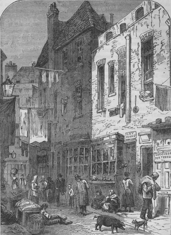 The Rookery of St Giles, London, 1850 (1878). Artist: Unknown.