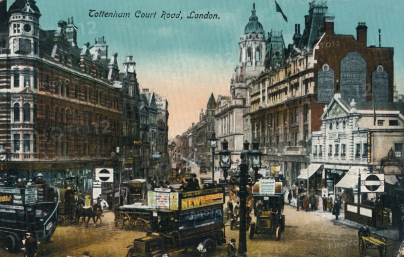 'Tottenham Court Road, London', 1915, (c1900-1930). Artist: Unknown.