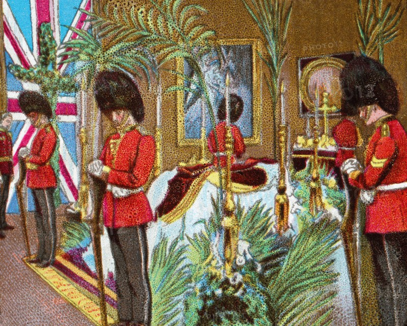 'Queen Victoria Lying in State at Osborne House', 1901 (c1902). Artist: Unknown.