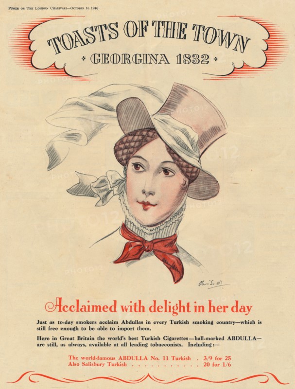 'Acclaimed with delight in her day, Toasts of the Town - Georgina 1832', 1940. Artist: Unknown.