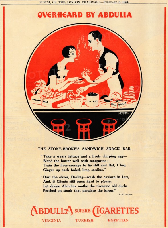 'Overheard by Abdulla - The Stony Broke's Sandwich Snack Bar', 1933. Artist: Unknown.