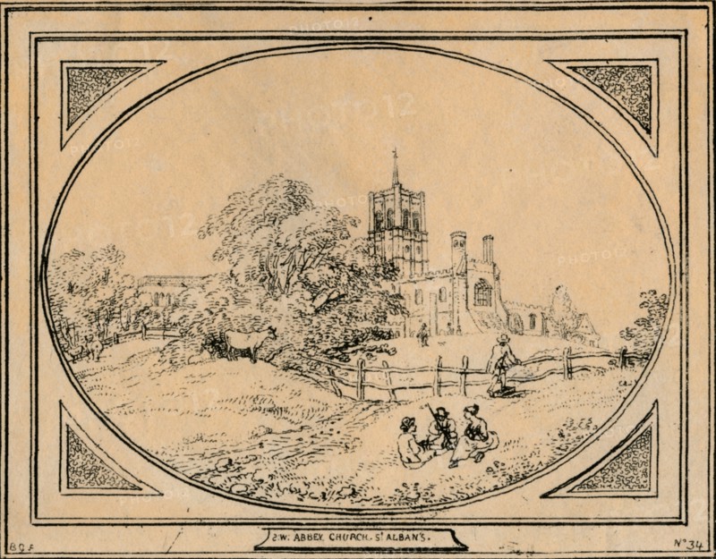 'Abbey Church, St. Albans', 1782. Artist: Unknown.