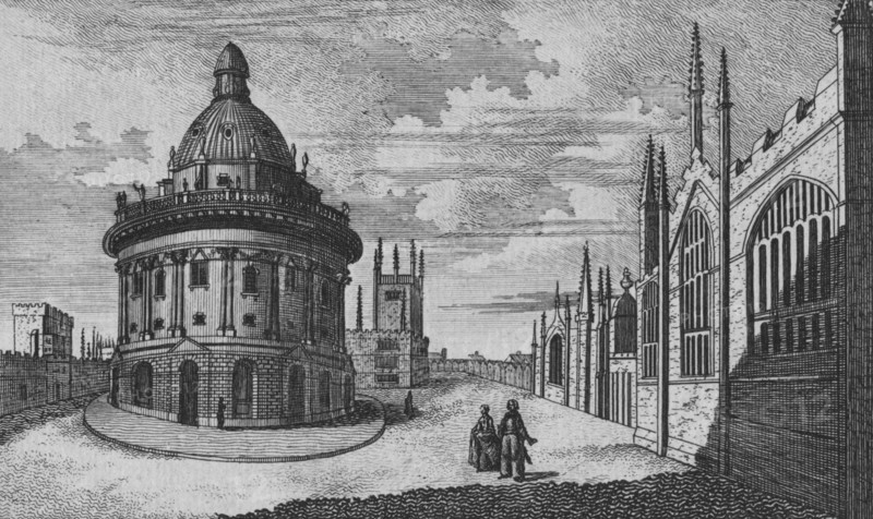 'St. Mary's Church & Radcliffe Library at Oxford', c18th century. Artist: Unknown.