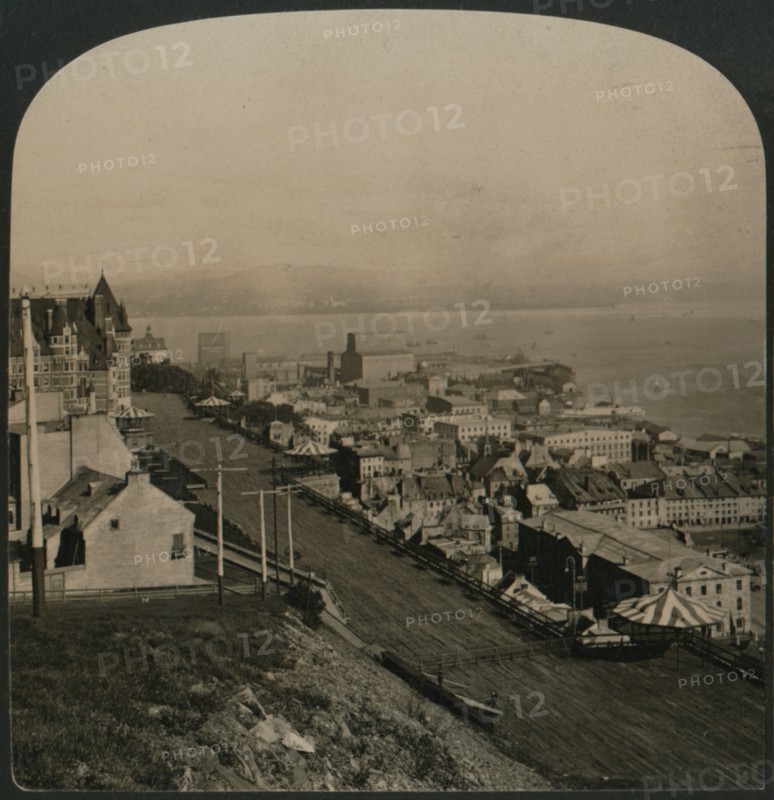 'Dufferin Terrace, Old Town and St. Lawrence River from the Citadel, Quebec, Canada', 1906. Artist: Unknown.