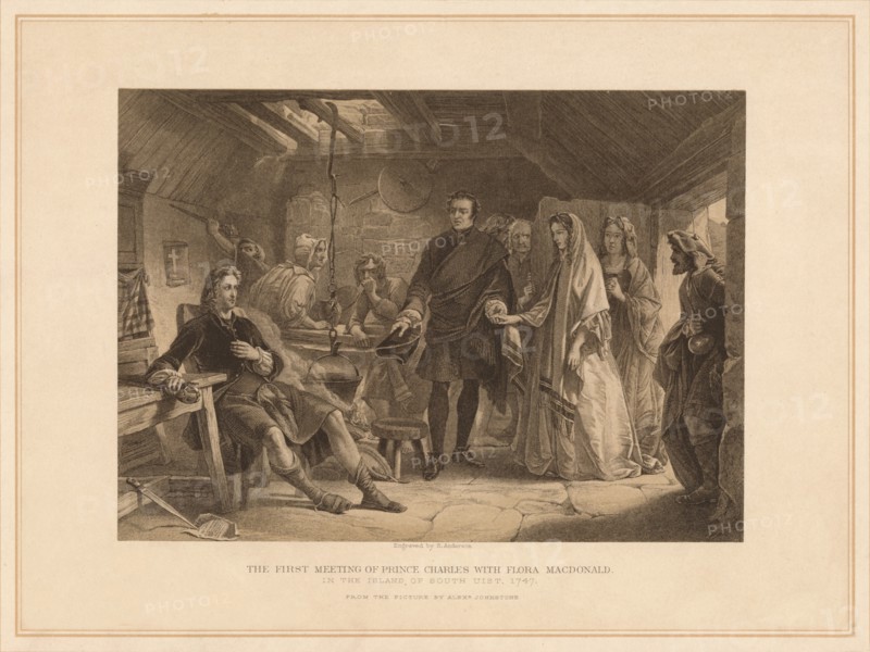 'The First Meeting of Prince Charles with Flora Macdonald', 1747 (1878). Artist: Robert Anderson.