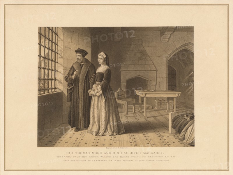 'Sir Thomas More and his Daughter Margaret', (1878). Artist: Robert Anderson.