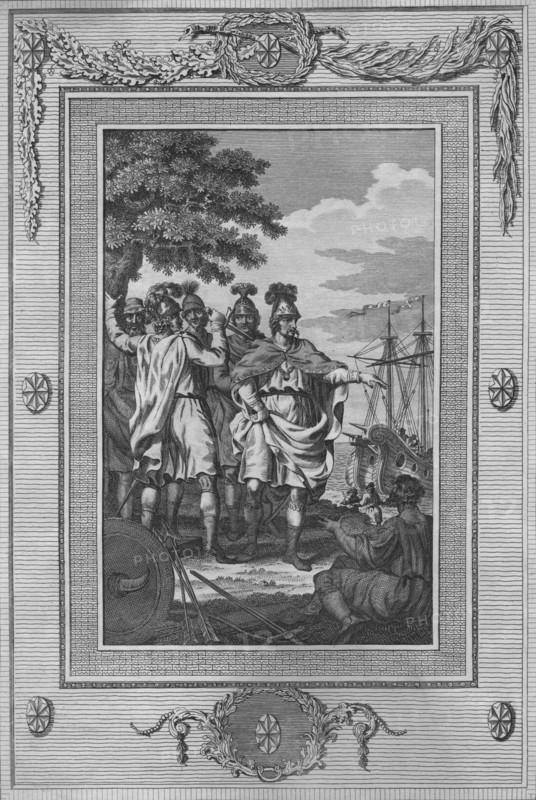 'The Assassination of Carausius, who having been declared Emperor of Rome, as well as sole Monarch o Artist: William Thornton.