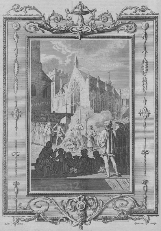 'The Manner of Burning the Martyrs, during the Bloody Reign, of Queen Mary', 1783.  Artist: Samuel Sparrow.