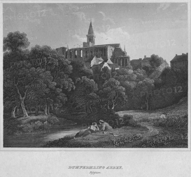 'Dunfermline Abbey, Fifeshire', 1814. Artist: John Greig.