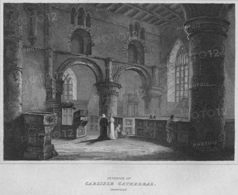 'Interior of Carlisle Cathedral. Cumberland', 1814. Artist: John Greig.