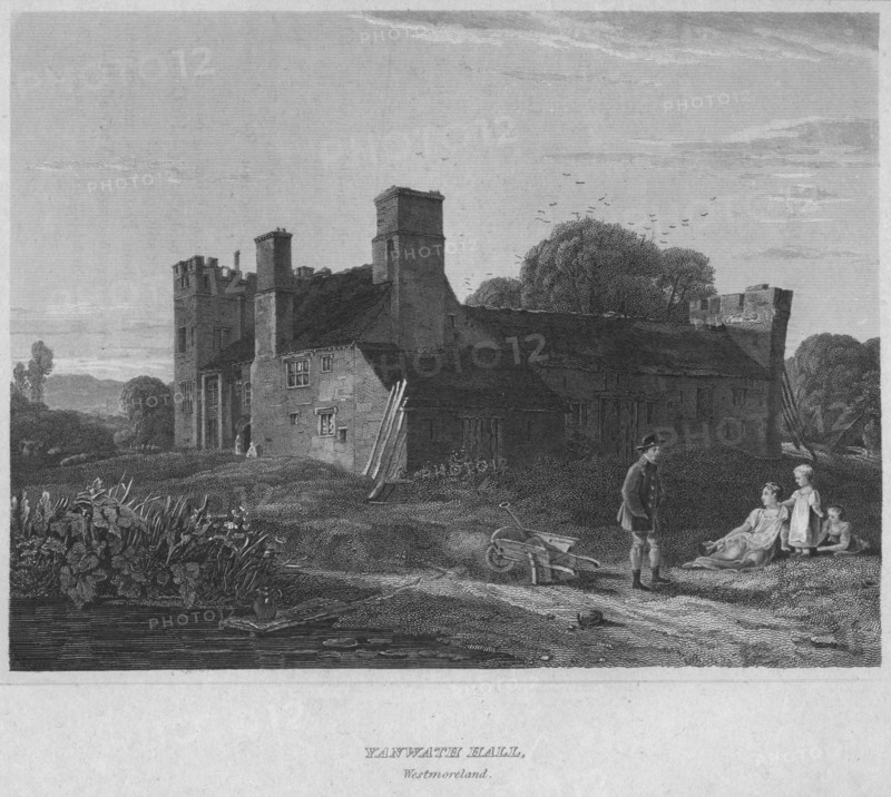 'Yanwath Hall, Westmoreland', 1814. Artist: John Greig.