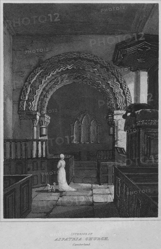 'Interior of Aspatria Church, Cumberland', 1814. Artist: John Greig.