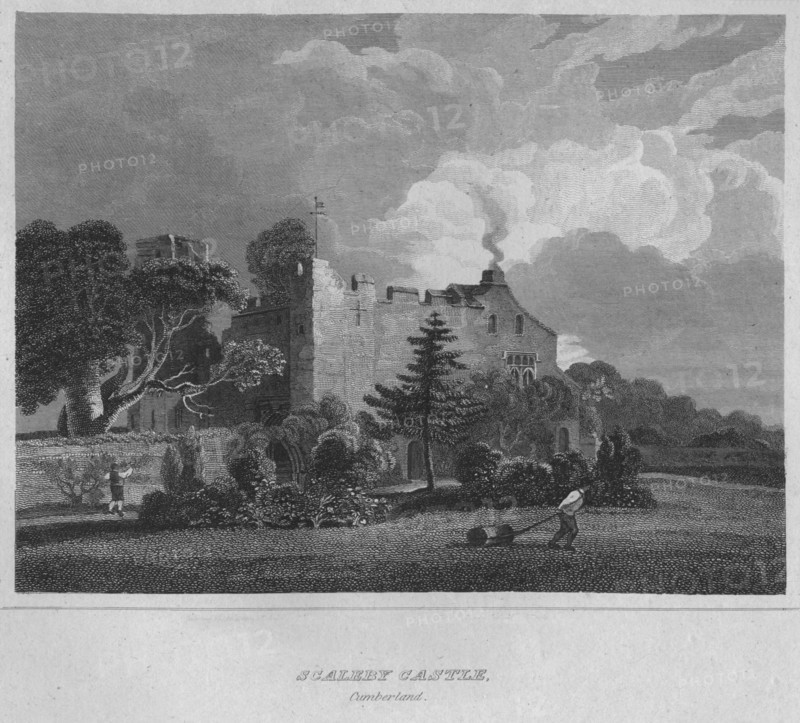 'Scaleby Castle. Cumberland', 1814. Artist: John Greig.