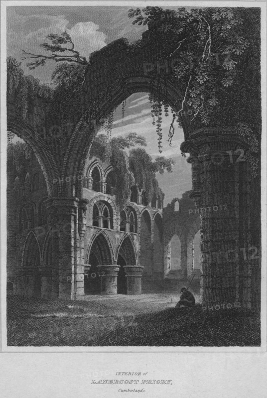 'Interior of Lanercost Priory, Cumberland', 1814. Artist: John Greig.